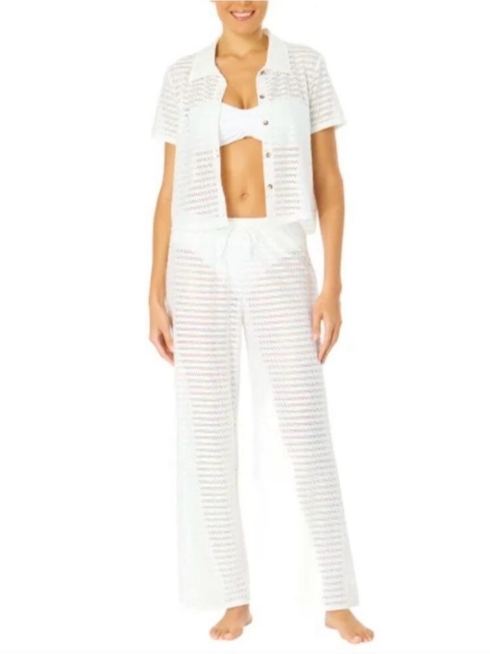 Hurley White Women's Swim Coverup Set XL